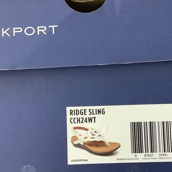 White Rockport Ridge Sling Sandals Size 9.5 WIDE - Picture 3 of 3